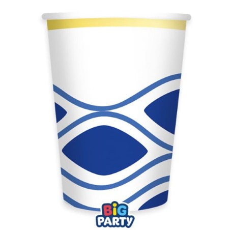 Bicchiere di Carta 250ml con decoro Santorini 6pz