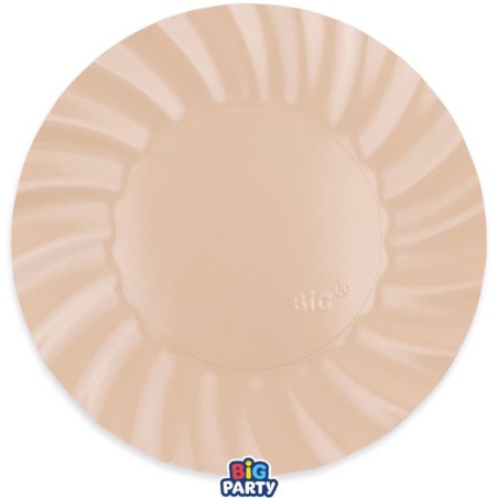 Piatto di Carta 30cm Smerlato Wavy Cappuccino, Cipria 6pz Cipria "Blush"