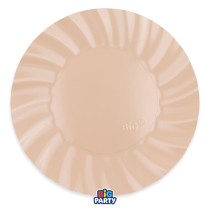 Piatto di Carta 25cm Smerlato Wavy Cappuccino, Cipria 6pz Cipria "Blush"