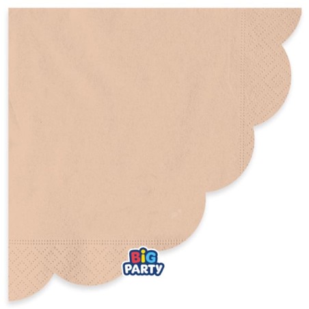 Tovagliolo di Carta Ø33cm Smerlato Wavy Cappuccino, Cipria 16pz Cipria "Blush"