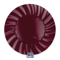 Piatto di Carta 20cm Smerlato Wavy Borgogna, Bordeaux 6pz Bordeaux "Burgundy"