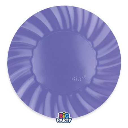 Piatto di Carta 25cm Smerlato Wavy Lavanda 6pz Viola "Purple"