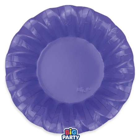 Piatto di Carta Fondo 24cm Smerlato Wavy Lavanda 6pz Viola "Purple"