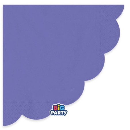 Tovagliolo di Carta Ø33cm Smerlato Wavy Lavanda 16pz Viola "Purple"