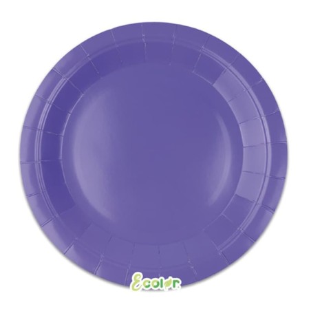 Piatto di Carta 18cm Ecolor Lavanda 25pz Viola "Purple"