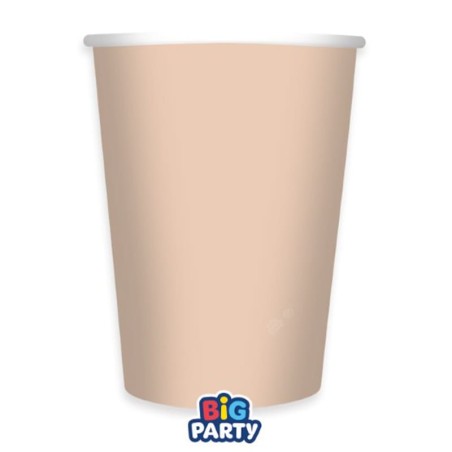 Bicchiere di Carta 250ml Wavy Cappuccino, Cipria 6pz Cipria "Blush"