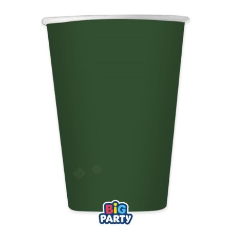 Bicchiere di Carta 250ml Wavy Verde Foresta 6pz Verde Scuro "Dark Green"