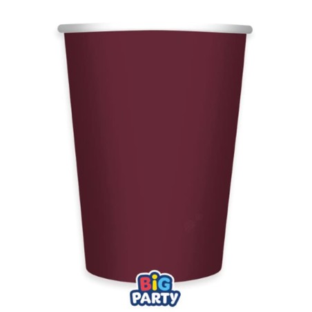 Bicchiere di Carta 250ml Wavy Borgogna, Bordeaux 6pz Bordeaux "Burgundy"