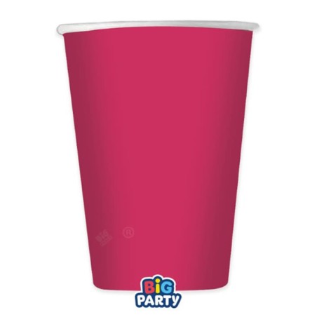Bicchiere di Carta 250ml Wavy Cherry 6pz Fucsia "Hot Pink"