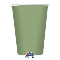 Bicchiere di Carta 250ml Wavy Verde Salvia 6pz Verde Salvia "Sage Green"