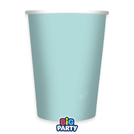 Bicchiere di Carta 250ml Wavy Verde Acqua Marina 6pz Acqua Marina "Tiffany"