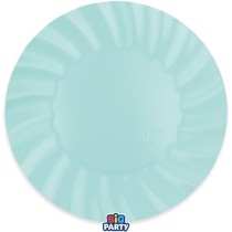 Piatto di Carta 30cm Smerlato Wavy Verde Acqua Marina 6pz Acqua Marina "Tiffany"