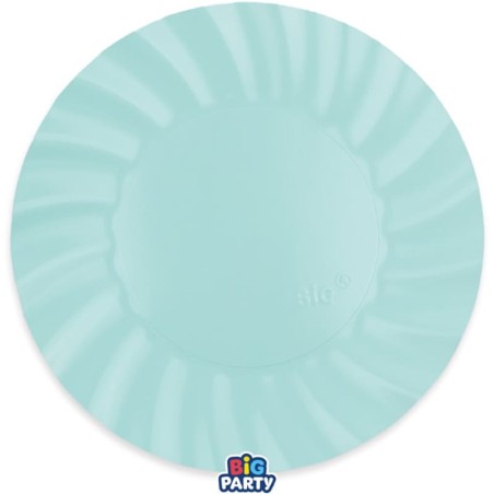 Piatto di Carta 30cm Smerlato Wavy Verde Acqua Marina 6pz Acqua Marina "Tiffany"