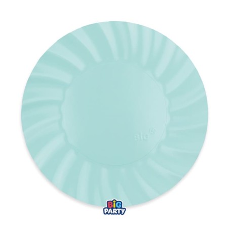 Piatto di Carta 20cm Smerlato Wavy Verde Acqua Marina 6pz Acqua Marina "Tiffany"