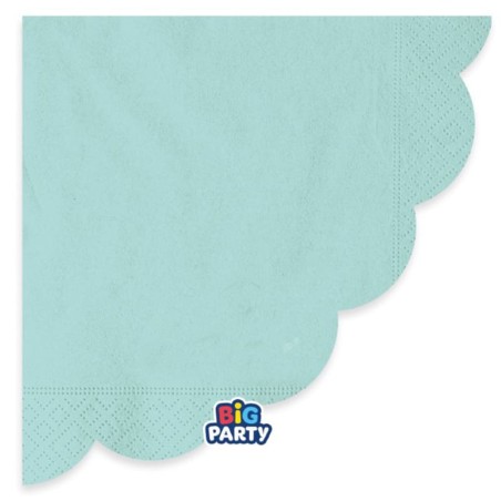 Tovagliolo di Carta Ø33cm Smerlato Wavy Verde Acqua Marina 16pz Acqua Marina "Tiffany"
