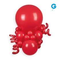 Palloncino in Lattice 12" G110 Rosso "Red 045" 100pz Gemar Standard 12" G110