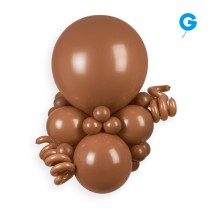 Palloncino in Lattice 12" G110 Moca "Mocha 076" 50pz Gemar Standard 12" G110