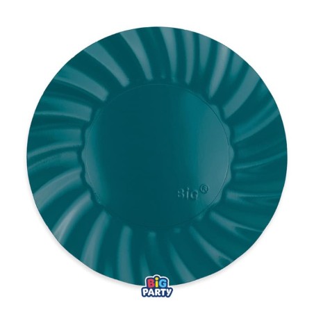 Piatto di Carta 20cm Smerlato Wavy Ottanio 6pz