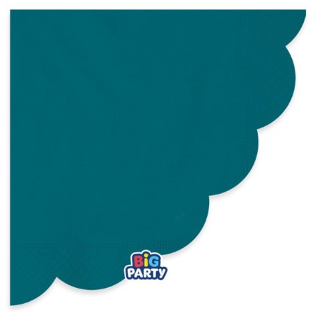 Tovagliolo di Carta Ø33cm Smerlato Wavy Ottanio 6pz
