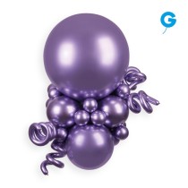 Palloncino in Lattice 5" AB50 Viola "Shiny Purple 097" 100pz Gemar Shiny "Round"