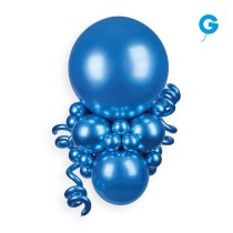 Palloncino in Lattice 13" GB120 Blu "Shiny Blue 092" 50pz Gemar Shiny "Round"