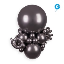Palloncino in Lattice 13" GB120 Antracite "Shiny Space Grey 090" 50pz Gemar Shiny "Round"