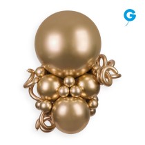 Palloncino in Lattice 2" Modellabile DB4 Oro "Shiny Gold 088" 50pz Gemar Shiny "Modellabili"