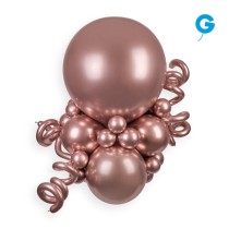 Palloncino in Lattice 3" Modellabile DB6 "Shiny Rose Gold 096" 50pz Gemar Shiny "Modellabili"