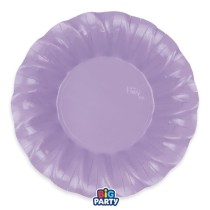 Piatto di Carta Fondo 24cm Smerlato Wavy Lilla 6pz Lilla "Lilac"