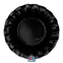 Piatto di Carta Fondo 24cm Smerlato Wavy Nero 6pz Nero "Black"