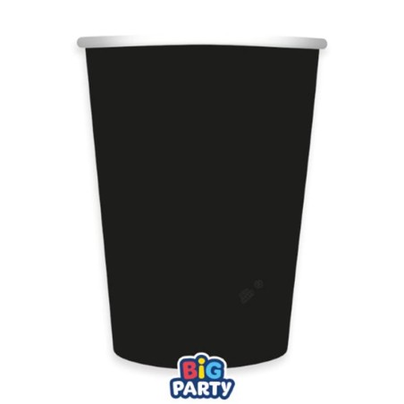 Bicchiere di Carta 250ml Wavy Nero 6pz Nero "Black"