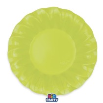 Piatto di Carta Fondo 24cm Smerlato Wavy Verde Lime 6pz Verde Lime "Lime Green"