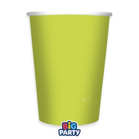Bicchiere di Carta 250ml Wavy Verde Lime 6pz Verde Lime "Lime Green"