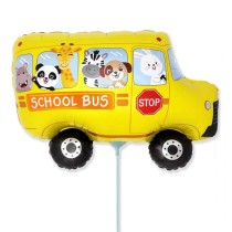 Palloncino in Foil 14" Mini Shape Scuolabus Giallo Rientro a Scuola
