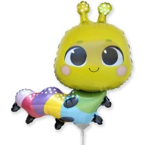 Palloncino in Foil 14" Mini Shape Bruco Colorato "Caterpillar" Animali (Insetti)