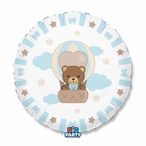 Palloncino in Foil 18" Mongolfiera e Teddy Friends by THUN Celeste Palloncini Nascita Celeste