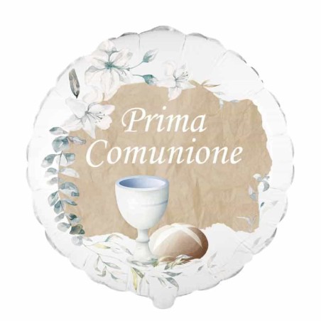 Palloncino in Foil 18" Prima Comunione Vintage Sabbia Palloncini Foil Comunione