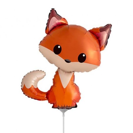 Palloncino in Foil 14" Mini Shape Volpe Rossa "Fox" Animali (Giungla e Bosco)