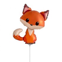 Palloncino in Foil 14" Mini Shape Volpe Rossa "Fox" Animali (Giungla e Bosco)