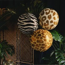 Palloncino in Foil 20" Sfera Stampato Giraffa "Animals Giraffe Print" Animal Print "Safari"