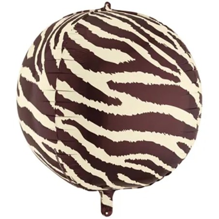 Palloncino in Foil 20" Sfera Stampato Zebra "Animals Zebra Print" Animal Print "Safari"