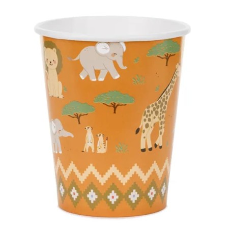 Bicchiere di Carta 220ml Safari nella Savana 6pz