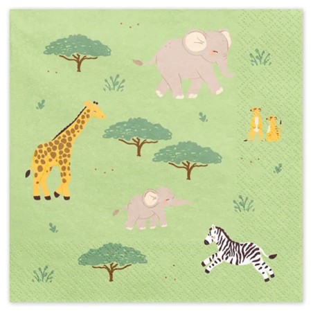 Tovagliolo di Carta 33x33cm Safari nella Savana 12pz