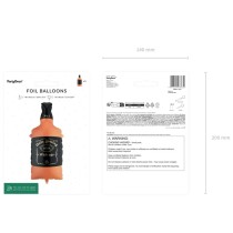 Palloncino in Foil 37" Super Shape Bottiglia di Whisky Food & Drink