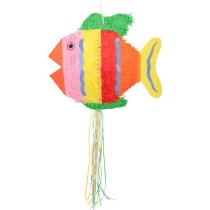 Pignatta in Cartoncino Rigido sagomata Pesce Multicolor "Pinata" Pignatte Fantasia