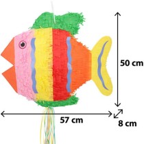Pignatta in Cartoncino Rigido sagomata Pesce Multicolor "Pinata" Pignatte Fantasia