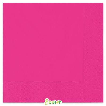 Tovagliolo di Carta 33x33cm Ecolor Fucsia 40pz Fucsia "Hot Pink"