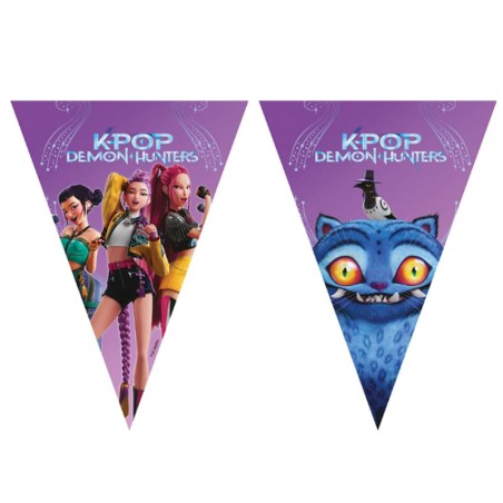 Festone Bandierina in Carta delle K-Pop Demon Hunters 2,3mt