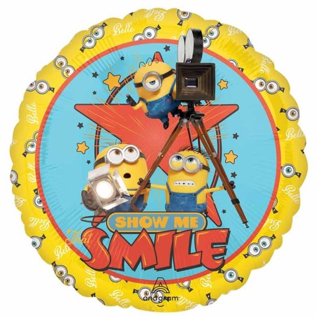 Palloncino in Foil 18" Quadrato con Minions Show Me Smile Minions