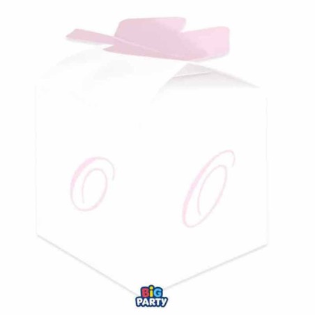 Scatolina Portaconfetti Cubetto con Lettera O Rosa 10pz